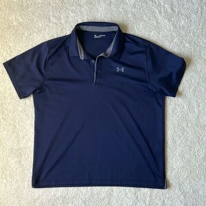 Under Armour Loose Fit Athletic Polo, Navy Blue
